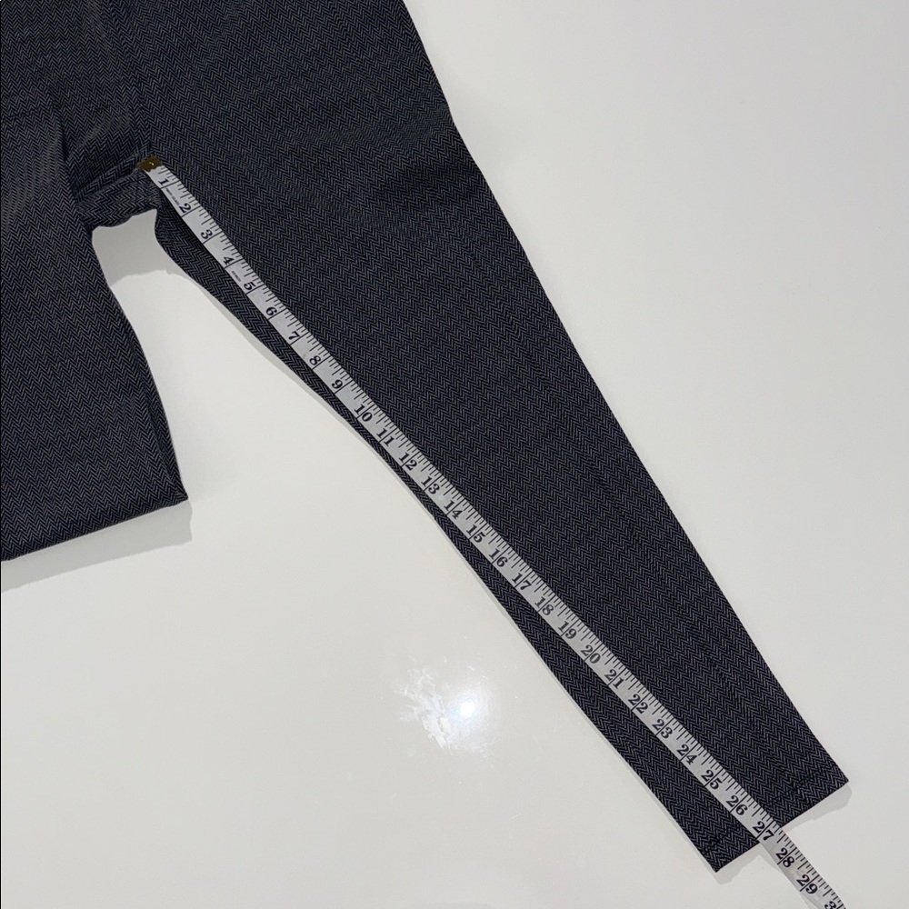 LOFT Women Black Mini Check Ankle Leggings Pants Size M Slim Stretch - Picture 6 of 8